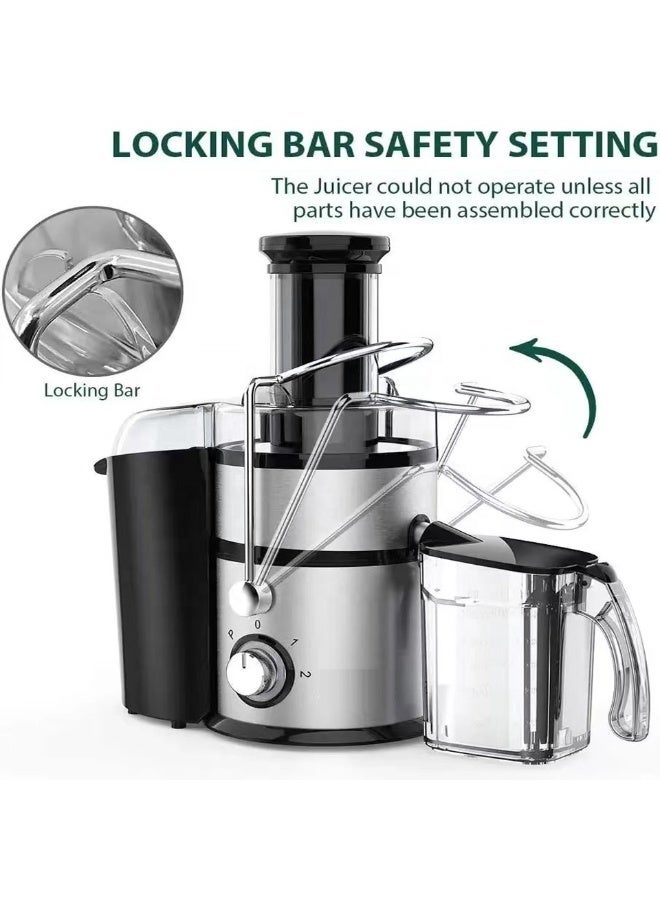 Silver Crest MY-630 Juicer Blender 2500W Powerful Motor Stainless Steel 5 in 1 Glass Jar Two Speed Safety Interlock Mixer Grinder for Home Kitchen Smoothie Juice Grinding Chopping Blending Use - Image 4